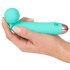 Cuties Mini Wand - oplaadbare, waterdichte, groene vibrator