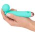 Cuties Mini Wand - oplaadbare, waterdichte, groene vibrator