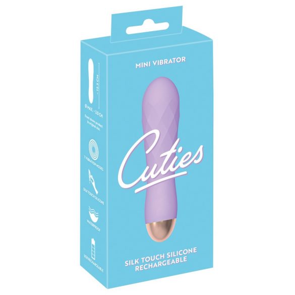 Cuties Mini - oplaadbare, waterdichte, rooster vibrator (paars)