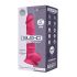 Silexd 8 - buigbare vibrator met zuignap en ballen - 20cm (roze)