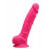 Silexd 8 - buigbare vibrator met zuignap en ballen - 20cm (roze)