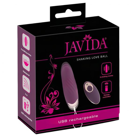 Javida Shaking Love - draadloze, pulserende vibratie-ei (paars)