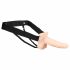 You2Toys Strap-on - oplaadbare, holle, draagbare vibrator (natuurlijk)