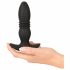 Zwarte anale vibrator met afstandsbediening