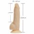 Naked Addiction Roterende 7 - oplaadbare, draaiende vibrator (18cm) - natuur