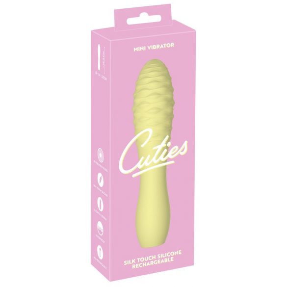 Cuties Mini 3 - oplaadbare, waterdichte vibrator (geel)