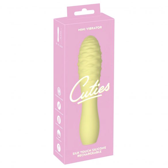 Cuties Mini 3 - oplaadbare, waterdichte vibrator (geel)