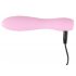 Cuties Mini 3 - oplaadbare, waterdichte, geribbelde vibrator (roze)