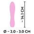 Cuties Mini 3 - oplaadbare, waterdichte, geribbelde vibrator (roze)