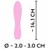 Cuties Mini 3 - oplaadbare, waterdichte, geribbelde vibrator (roze)