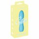 Cuties Mini 3 - oplaadbare, waterdichte geplooide vibrator (turkoois)