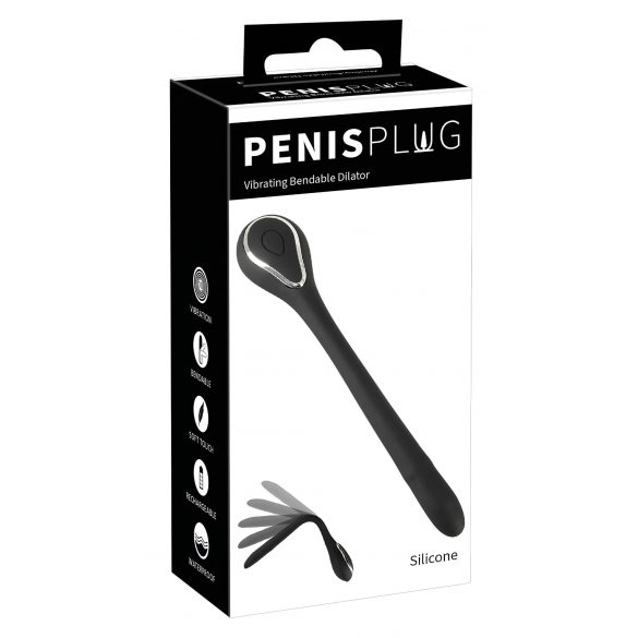 Penis Plug Dilator - Oplaadbare Urinebuis Vibrator (0,6-1,1cm) - Zwart