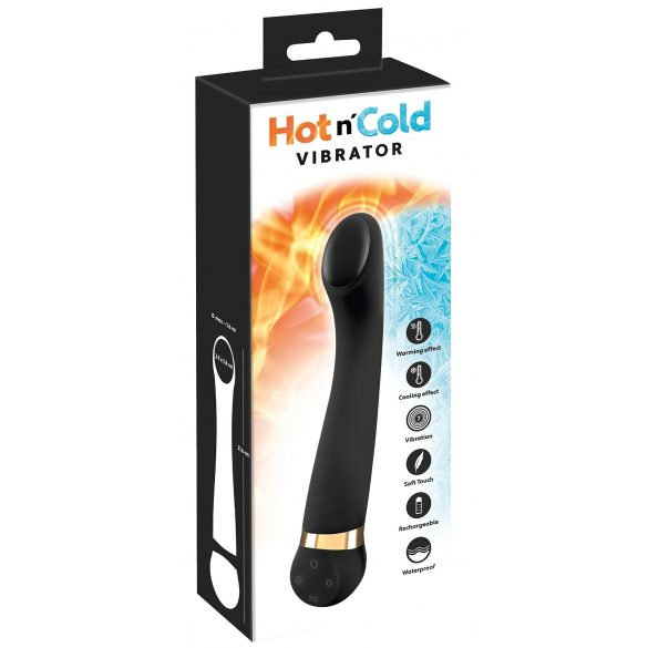 Hot 'n Cold - op batterijen werkende koelende en verwarmende G-spot vibrator (zwart)