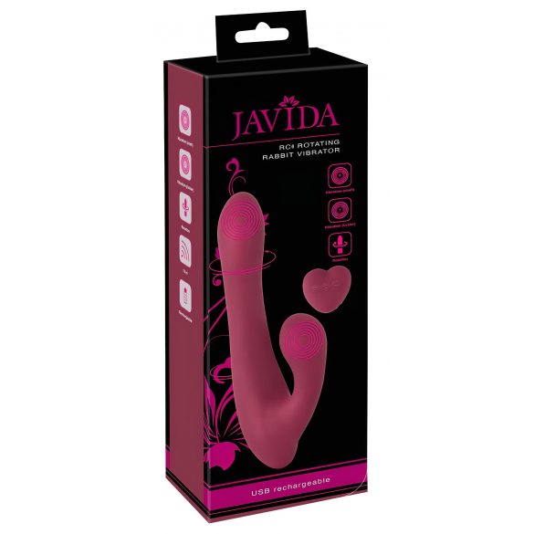 Javida - Roterende Vibrator met Clitoris-arm (Rood)