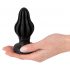 ANOS - superzachte, geribbelde anale dildo - 5cm (zwart)