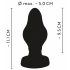 ANOS - superzachte, geribbelde anale dildo - 5cm (zwart)