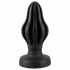 ANOS - superzachte, geribbelde anale dildo - 7cm (zwart)