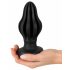 ANOS - superzachte, geribbelde anale dildo - 7cm (zwart)