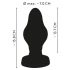 ANOS - superzachte, geribbelde anale dildo - 7cm (zwart)