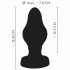 ANOS - superzachte, geribbelde anale dildo - 7cm (zwart)