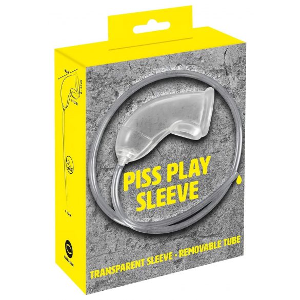 You2Toys Piss Play Sleeve - penis sleeve met afvoerslang (transparant)