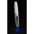 Liaison Straight - oplaadbare, LED vibrator (transparant-wit)