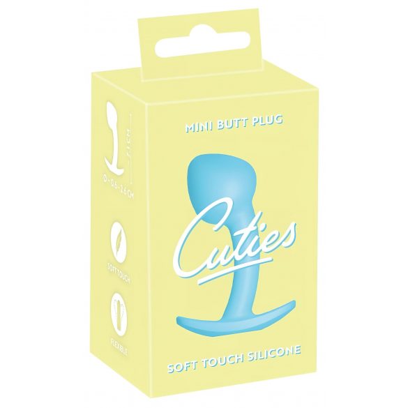 Cuties Mini Buttplug - siliconen anale dildo - blauw (2,6 cm)