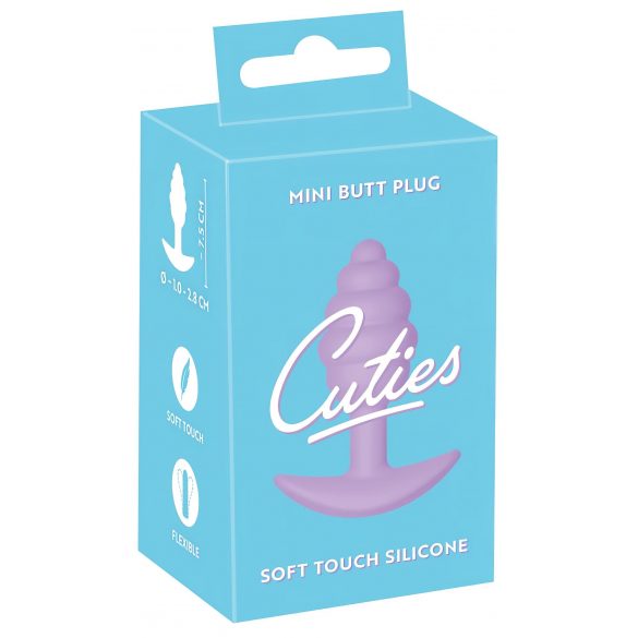 Cuties Mini Buttplug - siliconen anale dildo - paars (2,8cm)