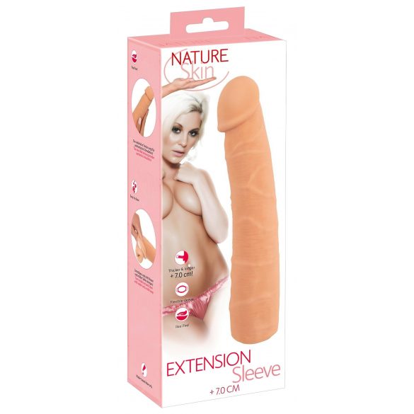 Nature Skin - penisverlengende en verdikkende hoes (24cm)