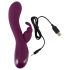 SMILE - oplaadbare 3-motorige vibrator met clitorisstimulator (paars)