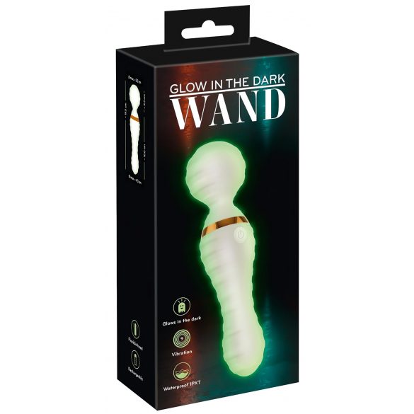 You2Toys Glow in the dark - fluorescerende massager vibrator (wit)