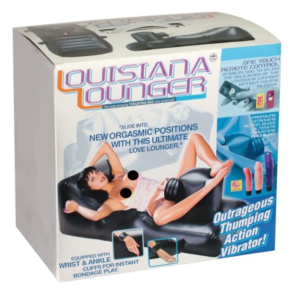 Louisiana Lounger - seksbed met ingebouwde vibrator (zwart)