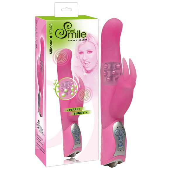 SMILE Parel Konijn - parels vibrator (roze)