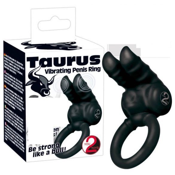 You2Toys - Taurus - dubbele motor, vibrerende penisring (zwart)