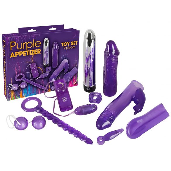 You2Toys - Paarse Voorgerecht - vibratorset (9-delig)