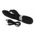 Zwarte USB-twee-motorige vibrator SMILE