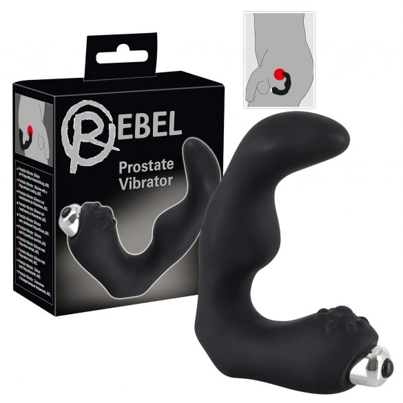 Rebel - gebogen prostaat vibrator (zwart)