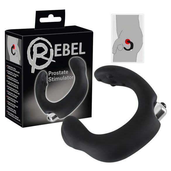 Rebel - gebogen prostaat vibrator (zwart)