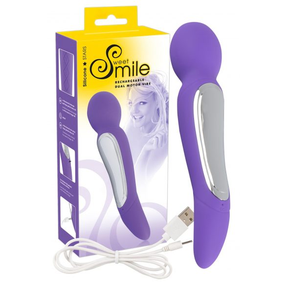 SMILE Wand - Dubbele motor vibrator (paars)