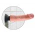 Koning Cock 9 flexibele zuignap vibrator (23 cm) - natuurlijk