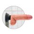 King Cock 7 buigbare dildo met zuignap (18 cm) - natuur