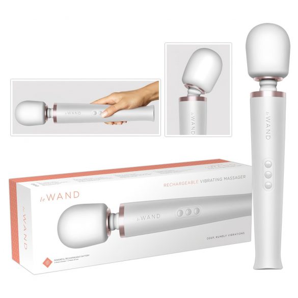 le Wand - luxueuze, oplaadbare massagestaf (wit)