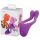 BeauMents Doppio - oplaadbare, 3-motorige paar vibrator (paars)