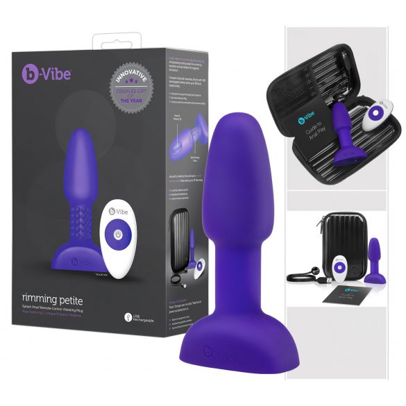 b-Vibe Rimming - roterende parelanale vibrator (paars)