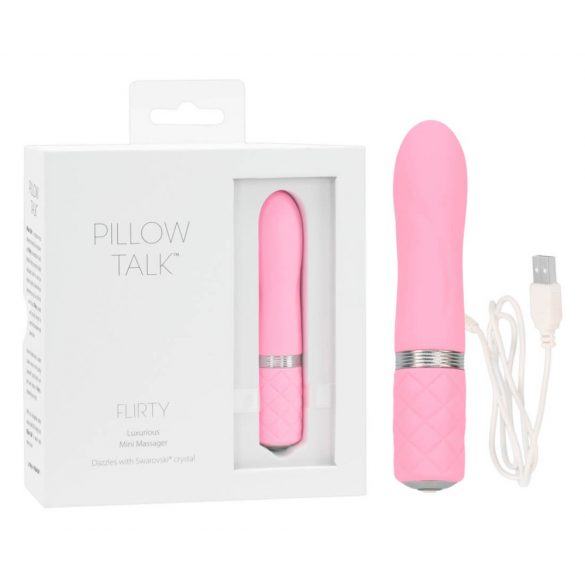 Pillow Talk Flirty - oplaadbare staaf vibrator (roze)