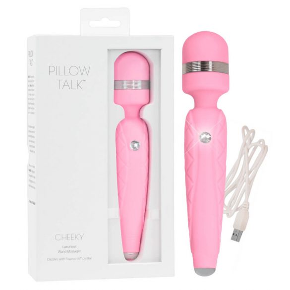 Pillow Talk Cheeky Toverstok - herlaadbare vibrator (roze)