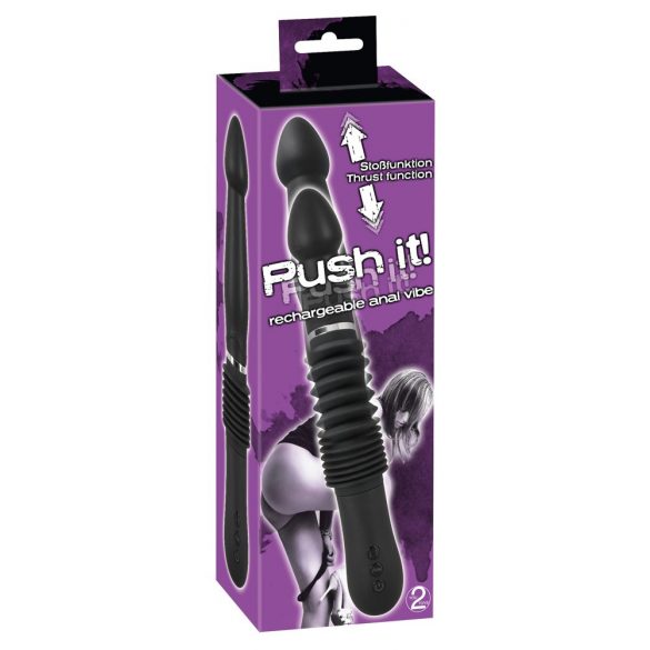 You2Toys - Push it - zwarte oplaadbare anale vibrator