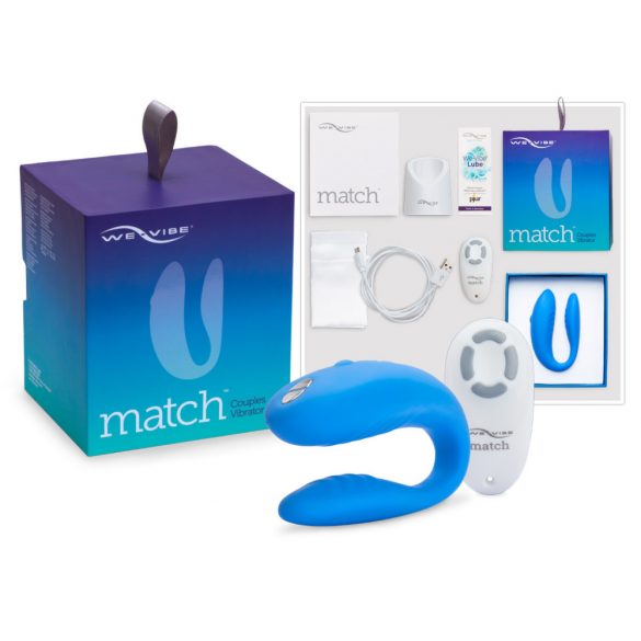 We-Vibe Match - waterdichte, heroplaadbare duo-vibrator (blauw)