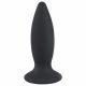 Zwarte Fluweel S - oplaadbare, beginners anale vibrator - klein (zwart)