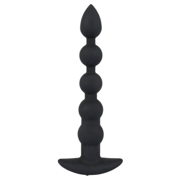 Black Velvet - oplaadbare anal parelvibrator met 5 parels (zwart)